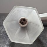 Old white porcelain wall lamp Art Deco 1930 tulip opalescent glass paste