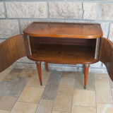 Table de chevet vintage en bois années 50-60 scandinave