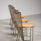 Frans Van Praet set of four postmodern Sevilla chairs 1990