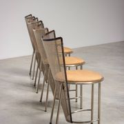 Frans Van Praet ensemble de quatre chaises Sevilla postmoderne 1990