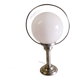 Table lamp in tin and opaline globe - mid 20th century