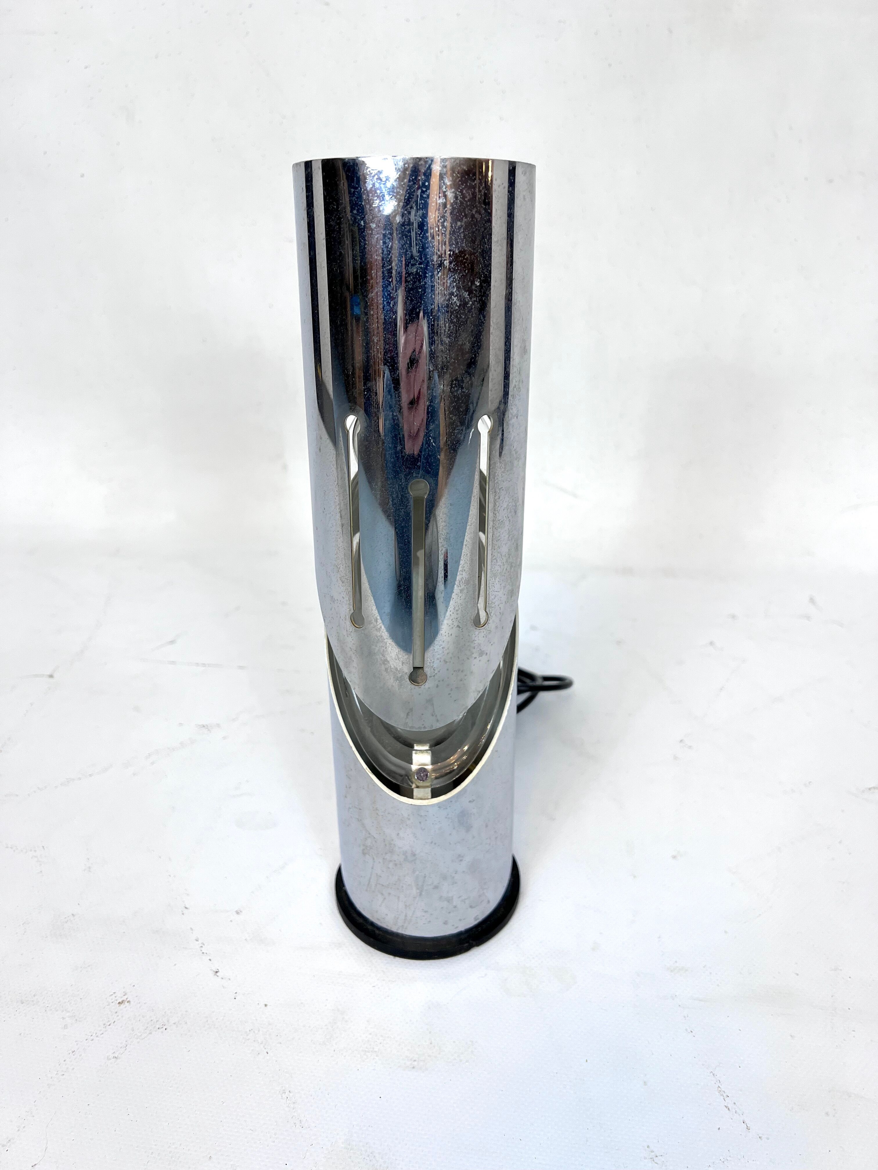 Modern chrome and glass table lamp by Stilkronen, Italy 1960s, Oscar Torlasco