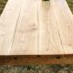 Extendable farmhouse table in solid patinated oak