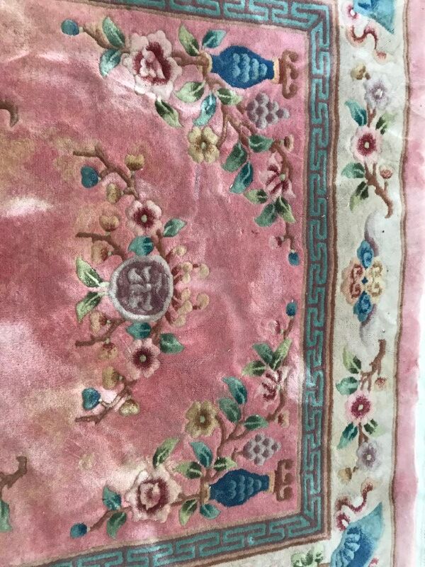 Carpet made Chinese vintage hand 140 X 208 cm