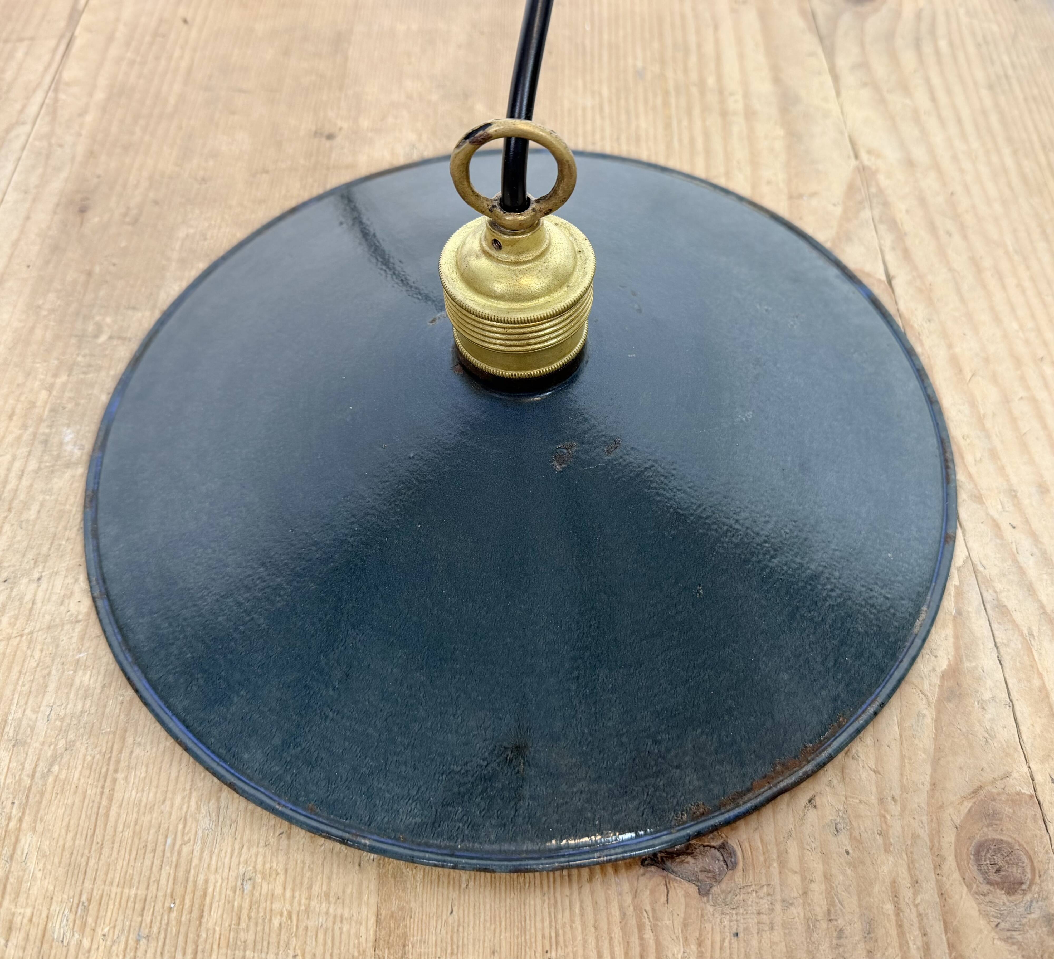 Industrial Dark Blue Enamel Light, 1930s