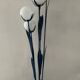 Vintage floor lamp 5 lamps in opaline and blue metal