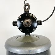 Large Grey Enamel Industrial Factory Lamp from Elektrosvit, 1960s