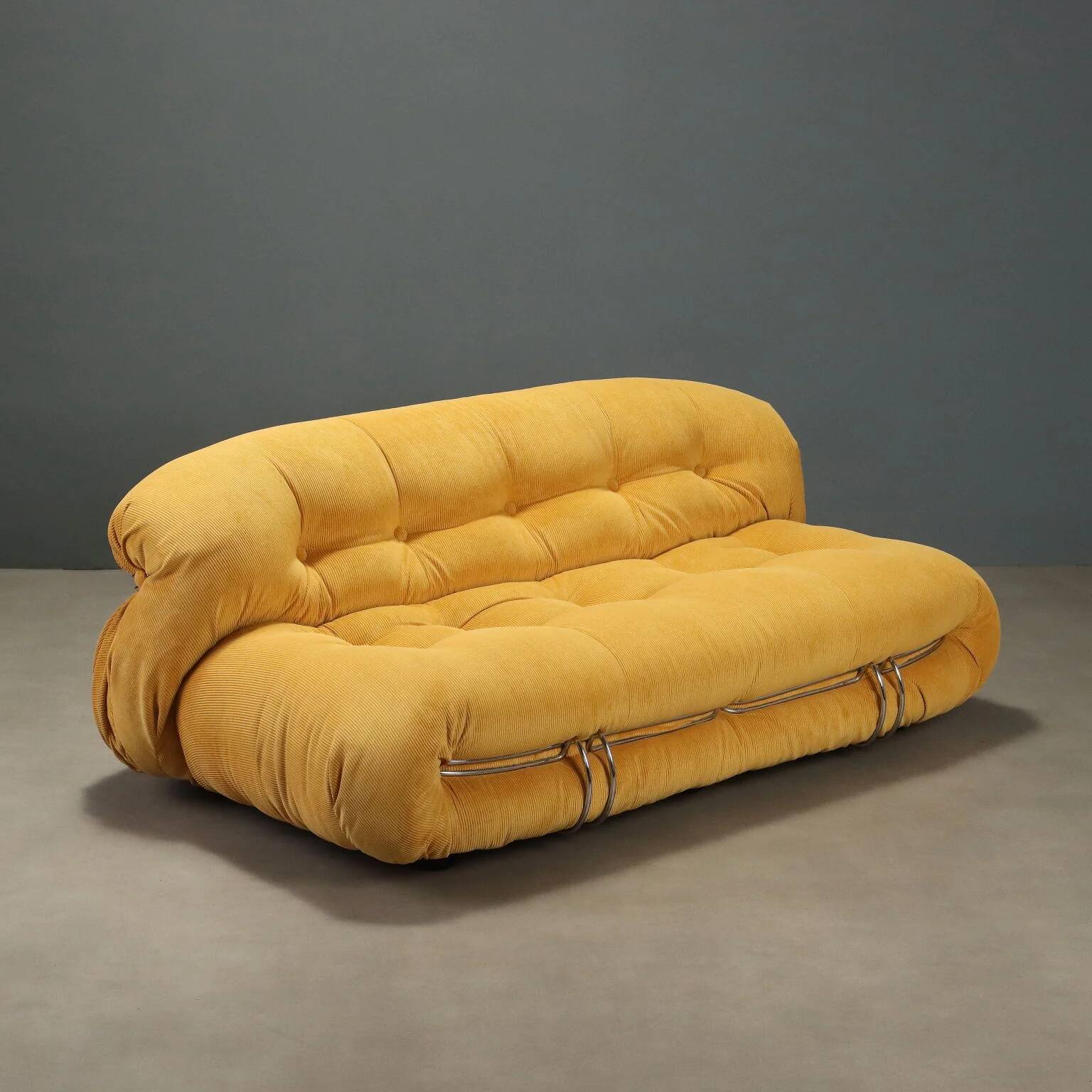 Canapé Cassina Soriana design Afra et Tobia Scarpa Italie années 1970