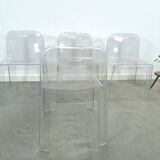 Design plexiglas stapelbare stoelen Trono by Sottsass Associati 2005 Segis