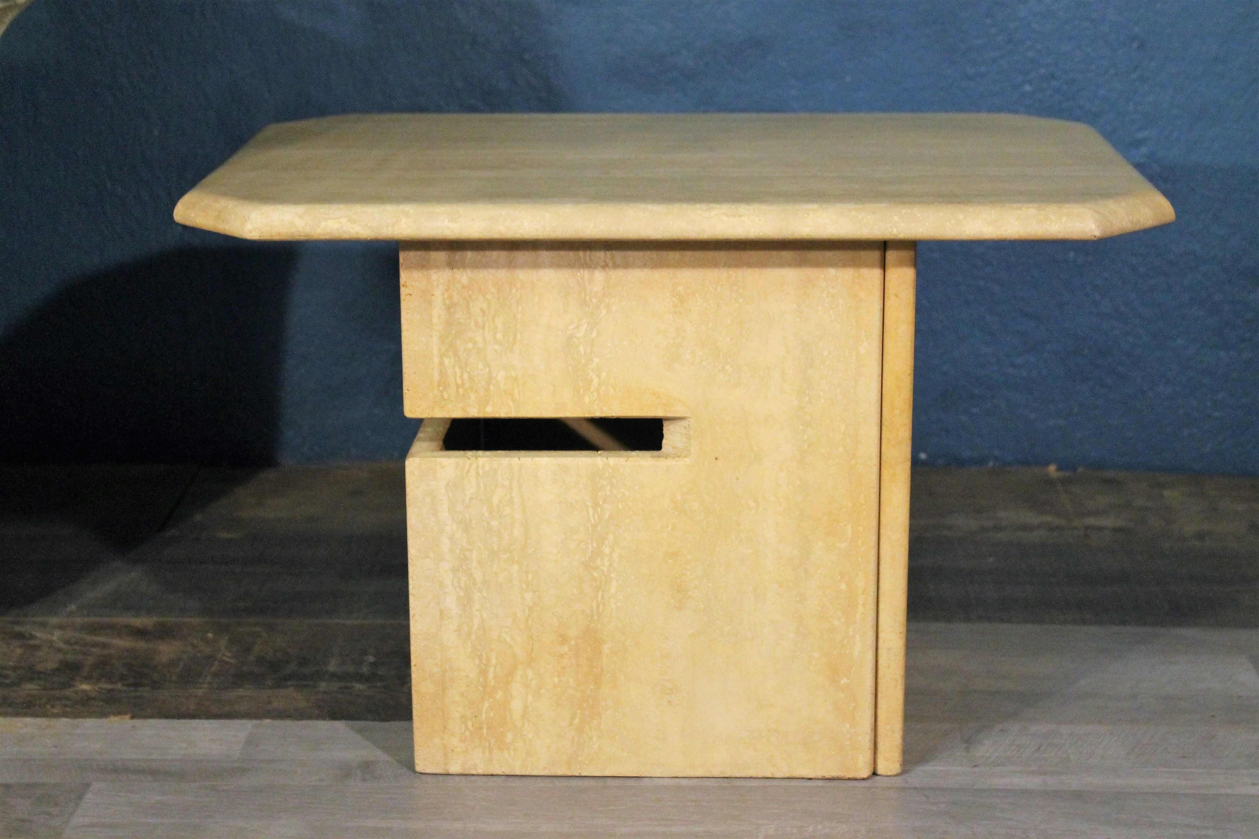 Travertine side table 1960