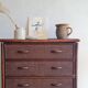Commode en rotin vintage circa années 70