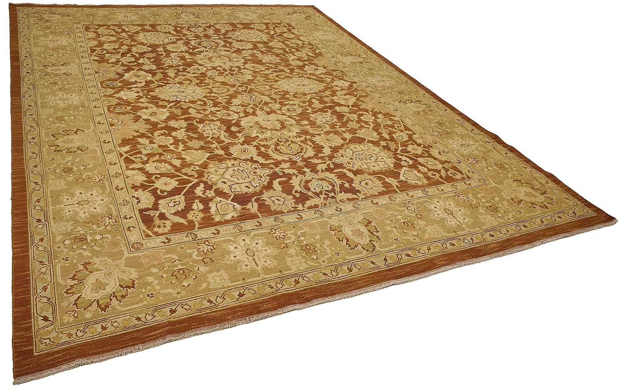 Turkish Handknotted Wool Oushak Rug 268 cm x 358 cm