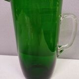 Green glass carafe
