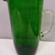 Green glass carafe