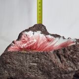 Empty pocket in vintage enamelled lava stone, 20 cm