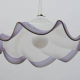 Suspension italienne en verre de Murano argenté, années 1970