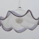 Mid-Century Modern Italian Murano Silver Leaf Glass Pendant Lamp, 1970s