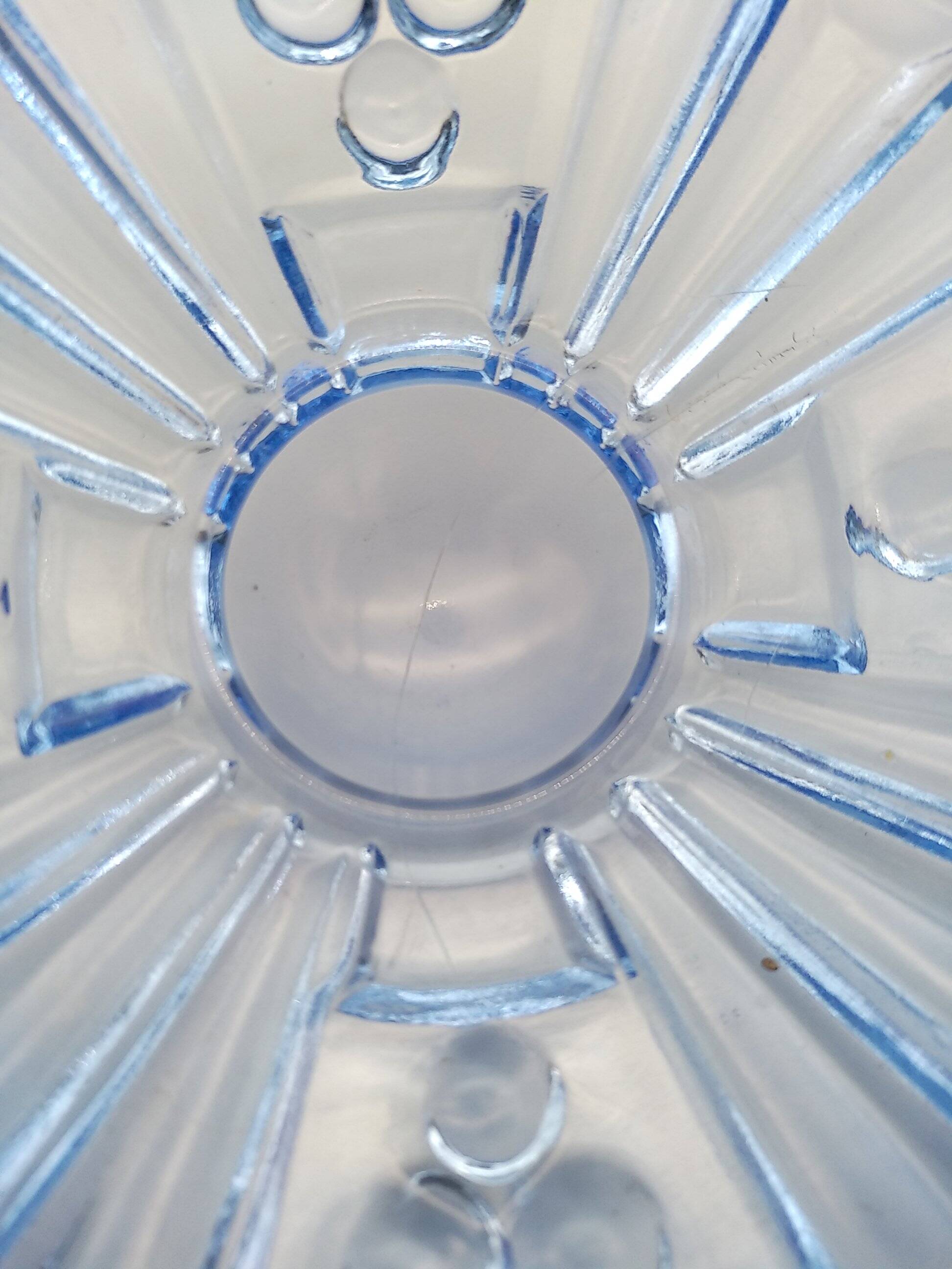 Blue art deco washbasin pendant light. sevb 284.