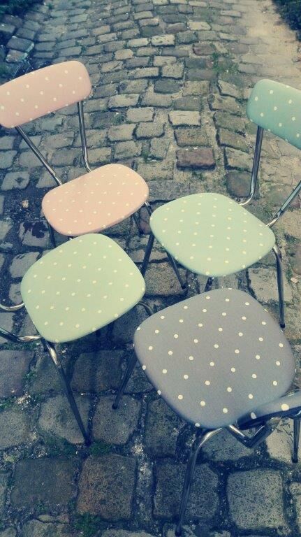 Set of four vintage chairs from the 1960s.