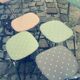 Set of four vintage chairs from the 1960s.