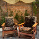 2 Armchairs with 2 Persian cushions