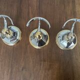 Chrome and gold metal coat rack