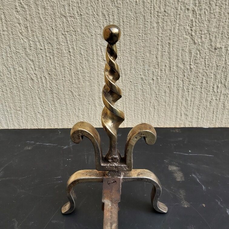 Pair of old bronze channels