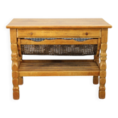 Danish mid-century oak sewing cabinet by Henning Kjaernulf
