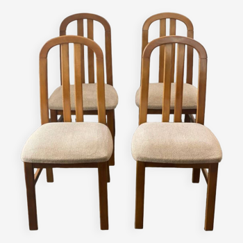 Set of 4 vintage Scandinavian chairs - 60's