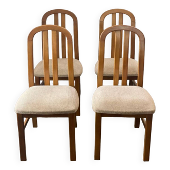 Set of 4 vintage Scandinavian chairs  - 60's