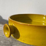 Fire-earth glazed ceramic salad bowl