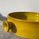Fire-earth glazed ceramic salad bowl