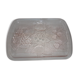 Pink glass top art deco fruits