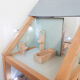 Wooden dollhouse, revamped, furnished, vintage French