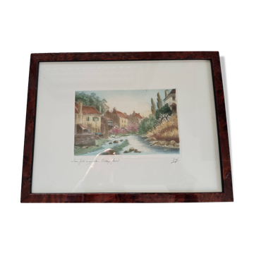 Framed watercolour