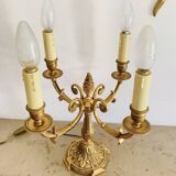 Pair of gilt bronze table lamps from the mid-20th century