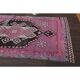1970s Turkish Hand-Knotted Wool Cotton Purple Runner Rug 102x373