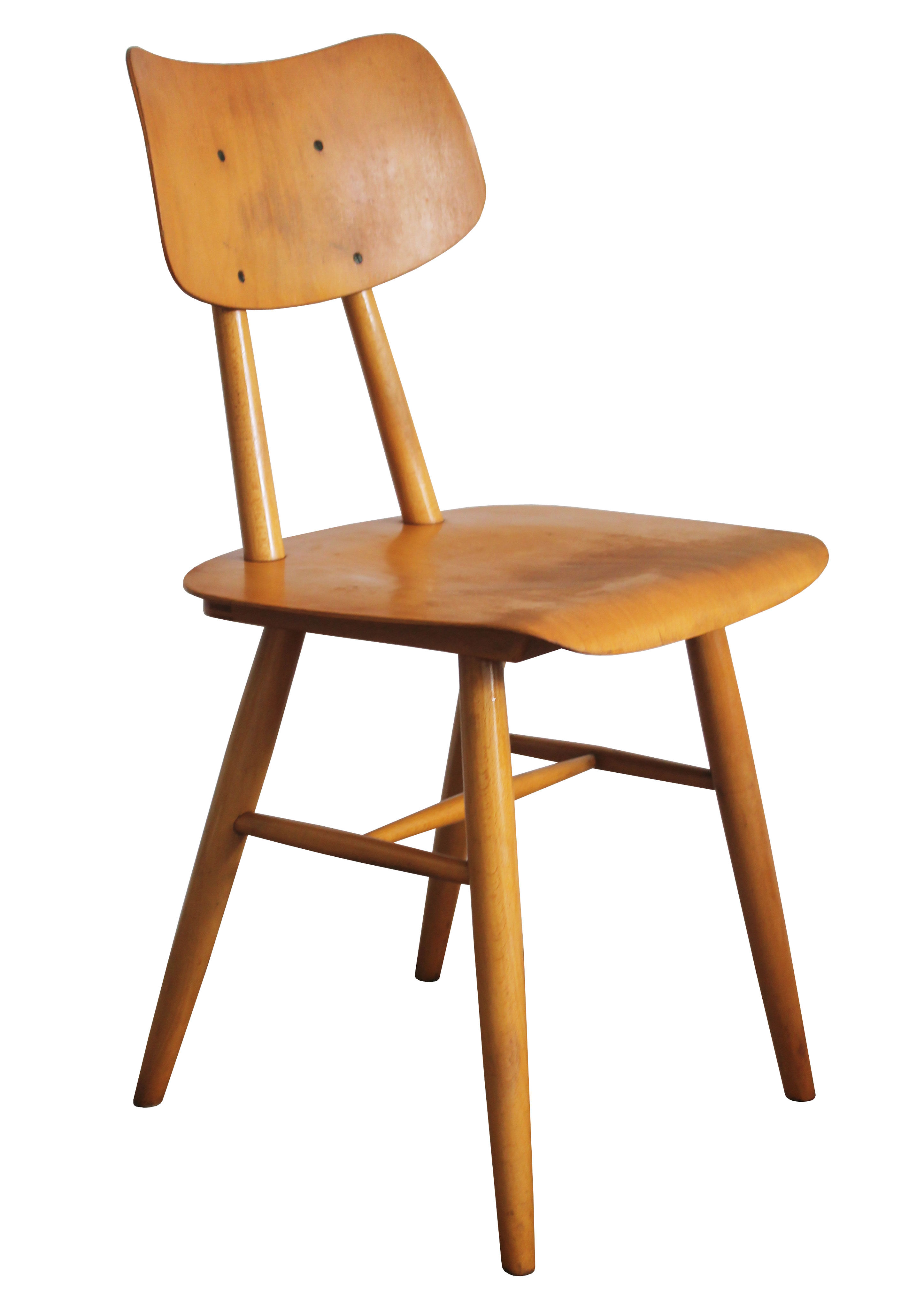 Paire de chaises de salle à manger mid century des années 1960 par ton