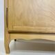 Renovated antique wardrobe – natural wood & sage green interior