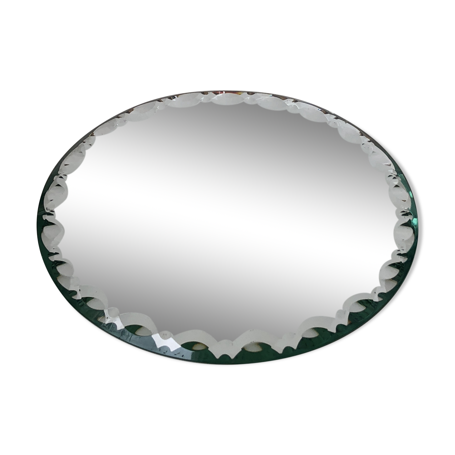 Beveled round mirror 25cm