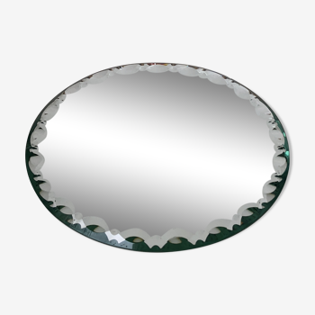 Beveled round mirror 25cm