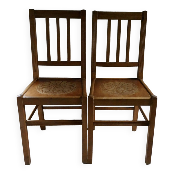 Paire de chaises de bistrot, années 40
