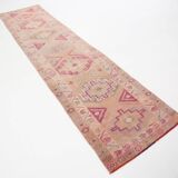 3X12 Pale Red & Pink Soft Turkish Vintage Runner Rug