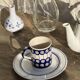 Mug en grès émaillé bleu de Bolesławiec H9,5 D11