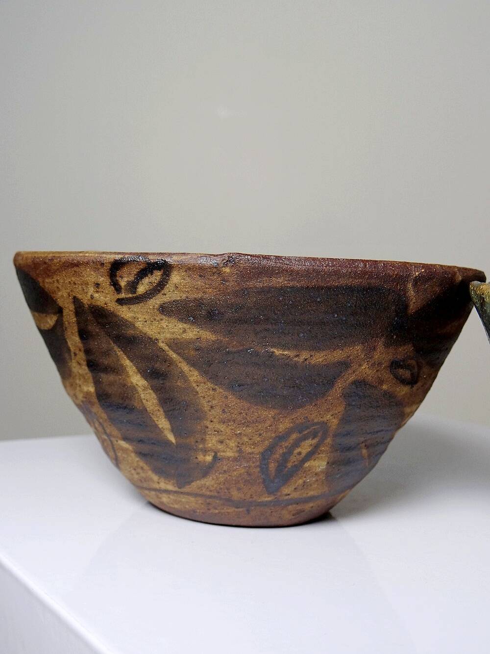 Pair of mismatched vintage "Wabi-Sabi" handcrafted ceramic/stoneware bowls