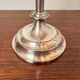 Vintage twisted chandelier with three lights in silver-plated metal.