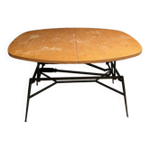 Table basse scandinave transformable par Smorrebrod piètement tubulaire