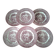 6 English porcelain dessert plates