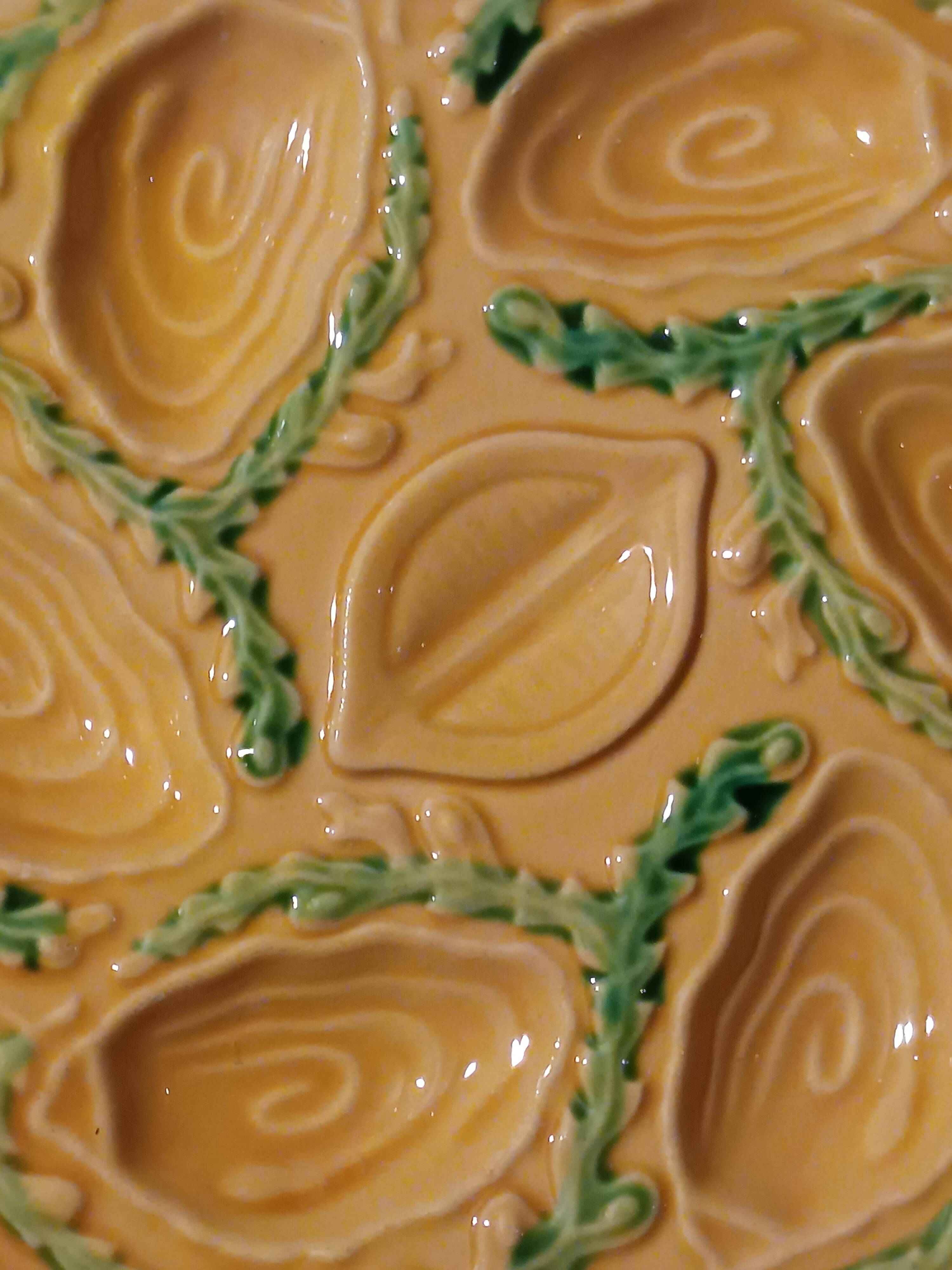 6 vintage majolica oyster plates, Arfilox, 1970
