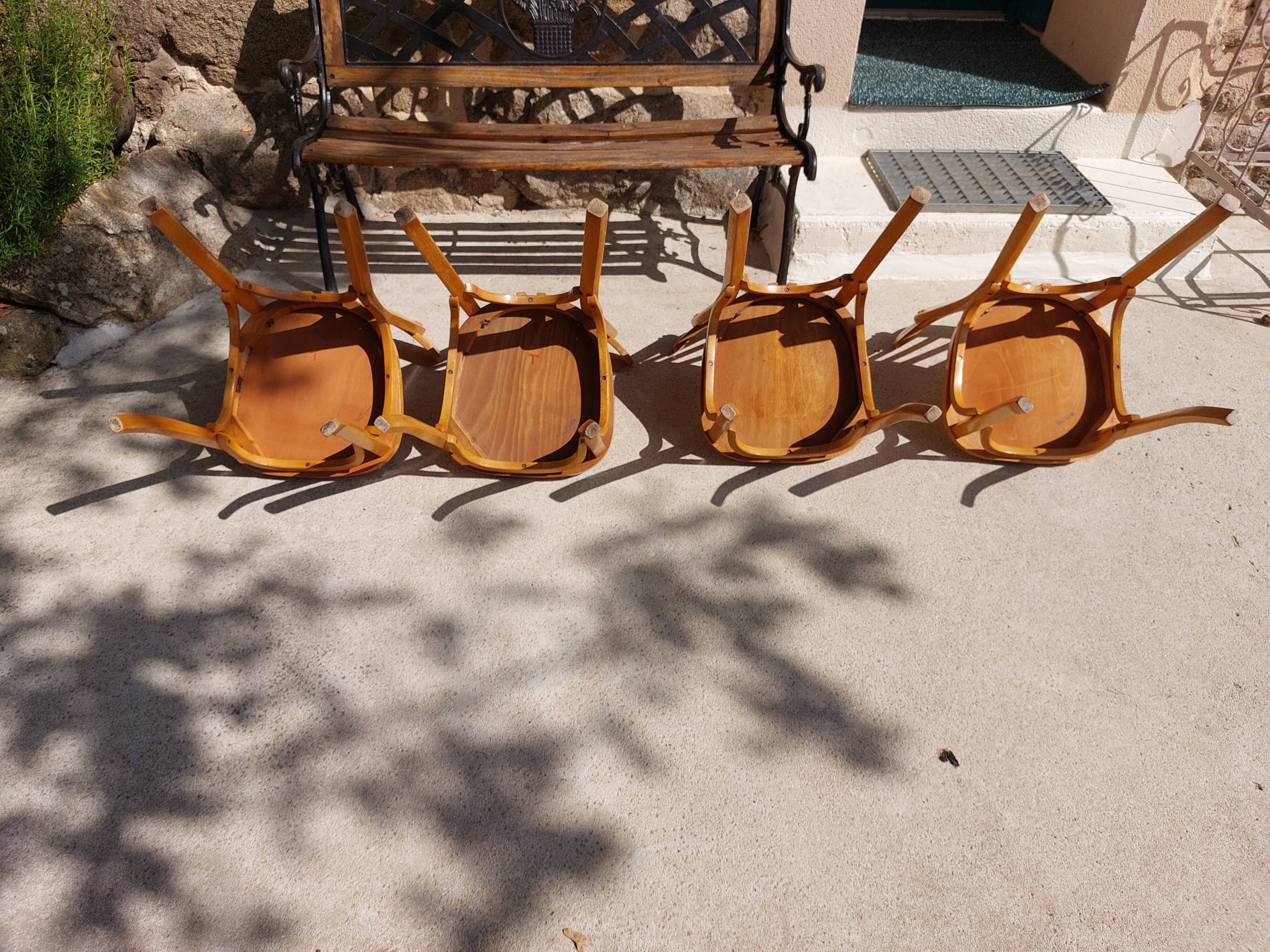 4 vintage Baumann bistro chairs